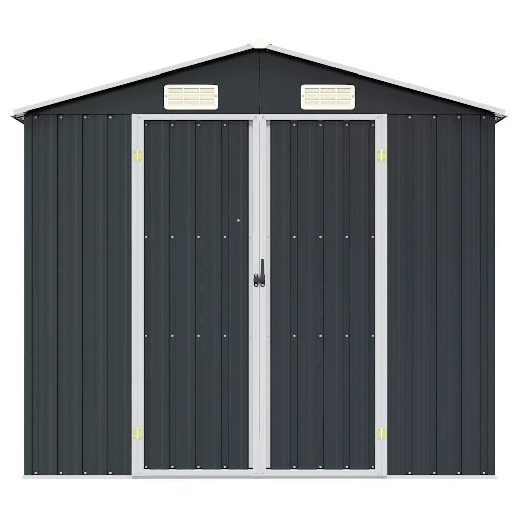 Capanno da Giardino Antracite 205x129x183 cm in Acciaio Zincato  cod mxl 65851