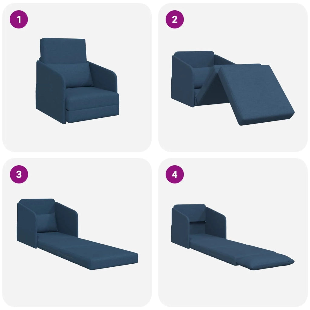 Divano letto Blu 65 x 80 x 83 cm Tessuto 4106644