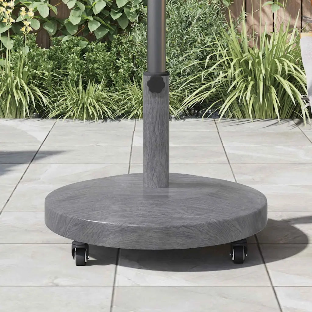 vidaXL Base per Ombrello da Esterno Aspetto legno grigio scuro