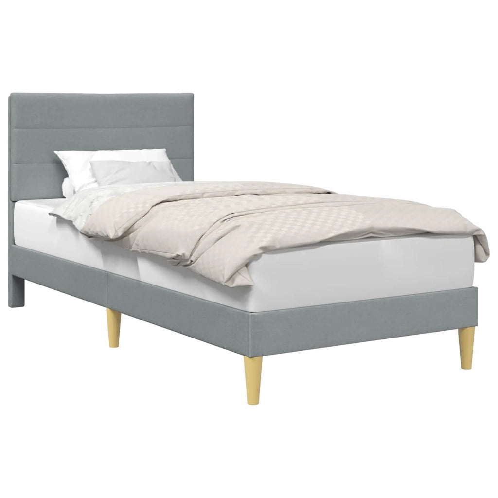 Struttura del letto Grigio Chiaro 90 x 200 cm Tessuto