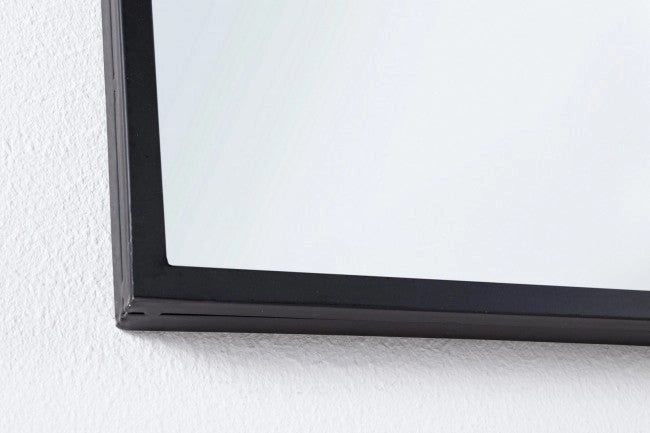 Specchio con Cornice Window Nucleos Nero in Metallo