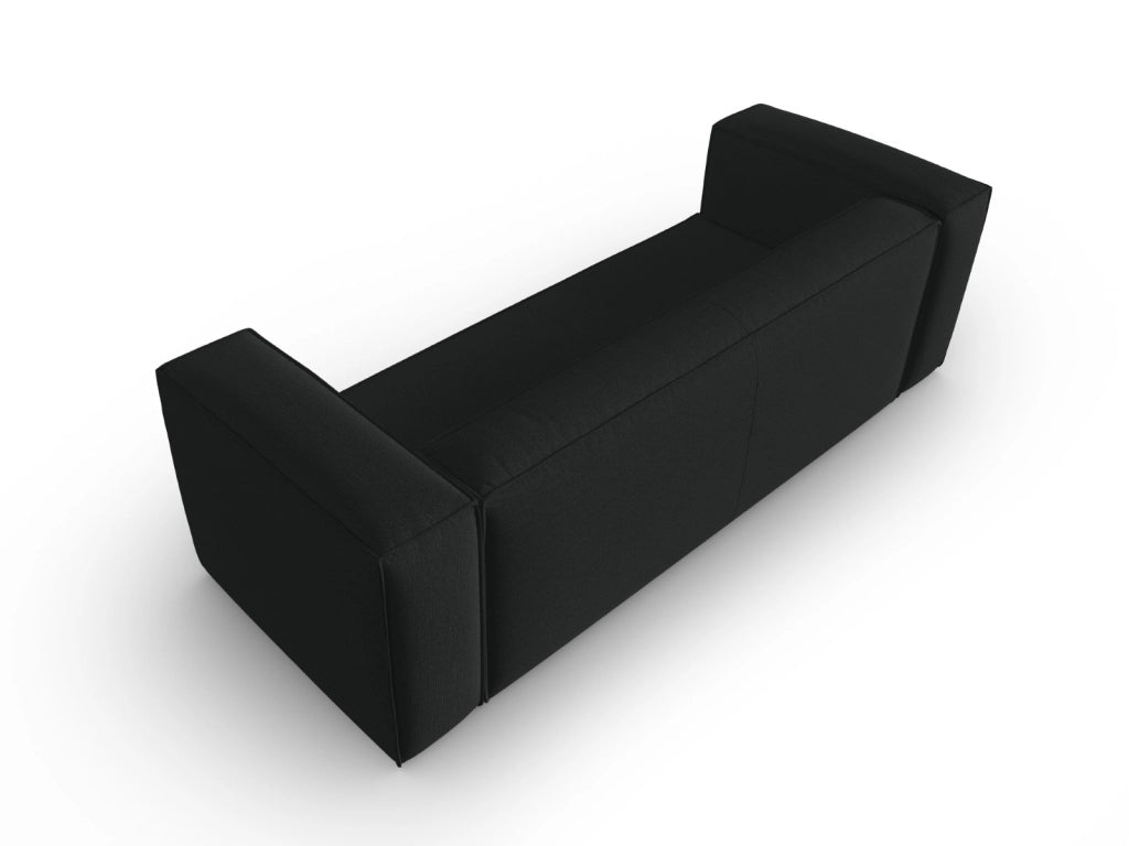 Cosmopolitan Design - Divano "Mackay" 4 posti in velluto strutturato antracite 