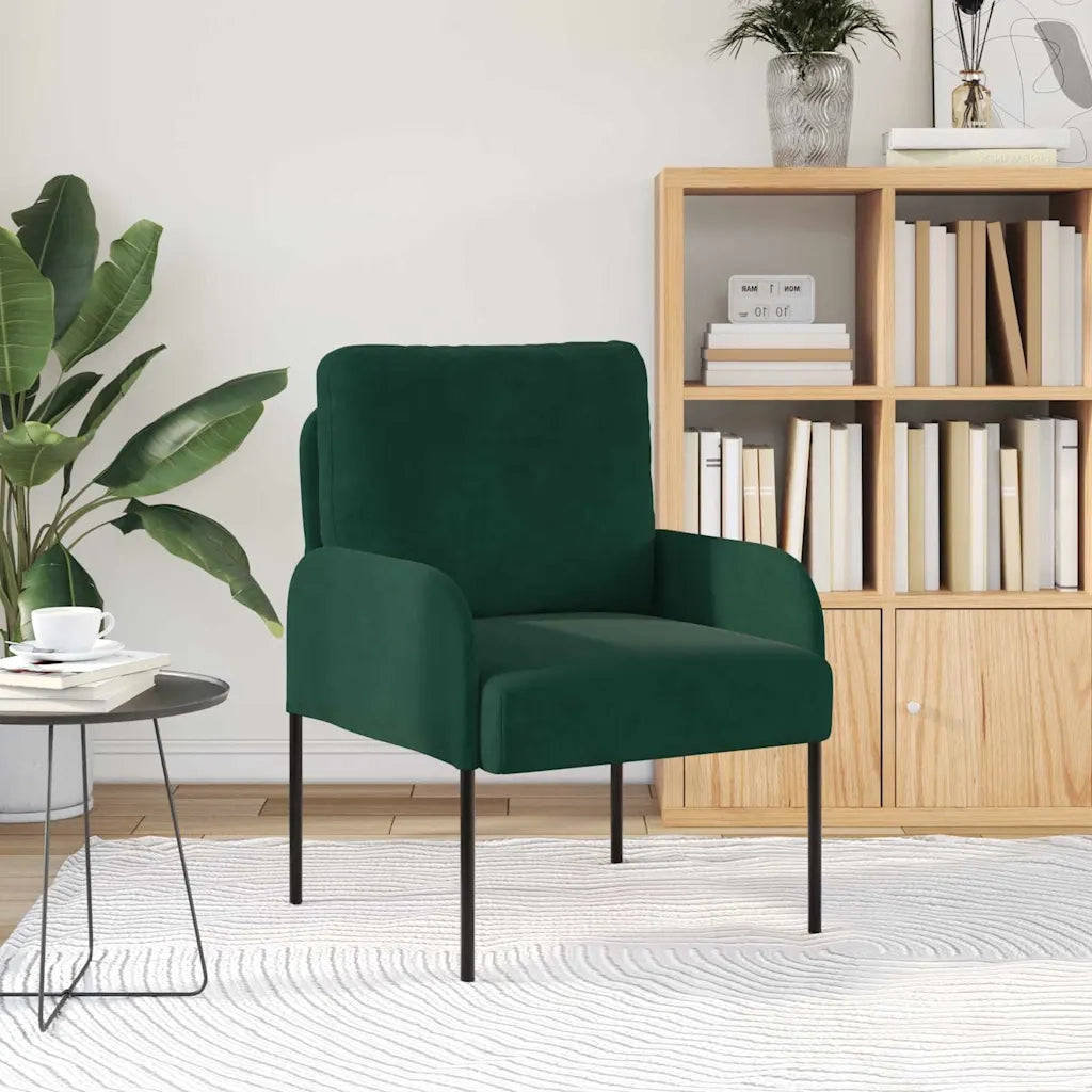 Divani con cuscino 55cm Verde Scuro Legno compensato