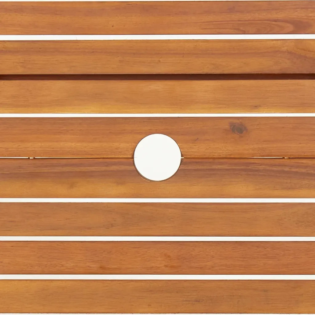 Tavolo da Giardino Pieghevole Ã˜ 90x75 cm Legno Massello Acacia cod mxl 34125