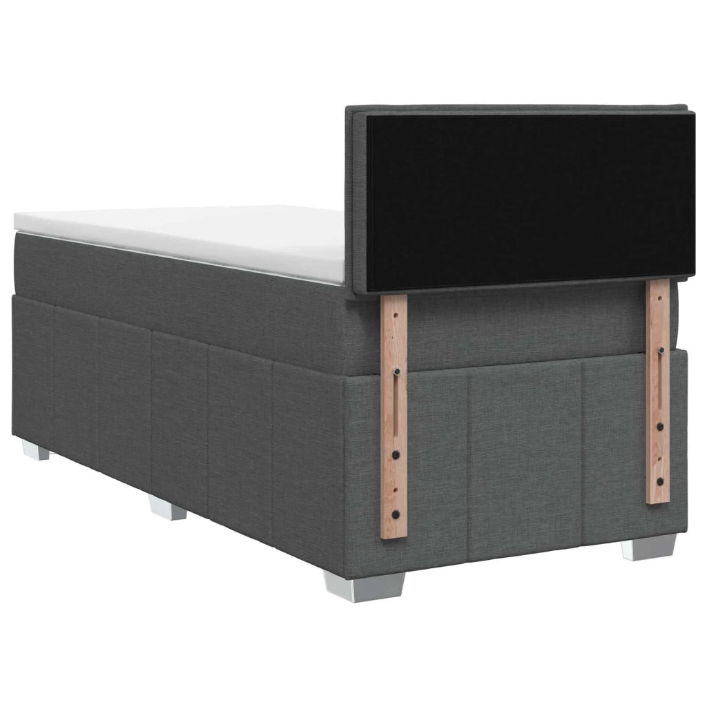 Letto box spring con materasso Grigio Scuro 80 x 200 cm Tessuto 3451074