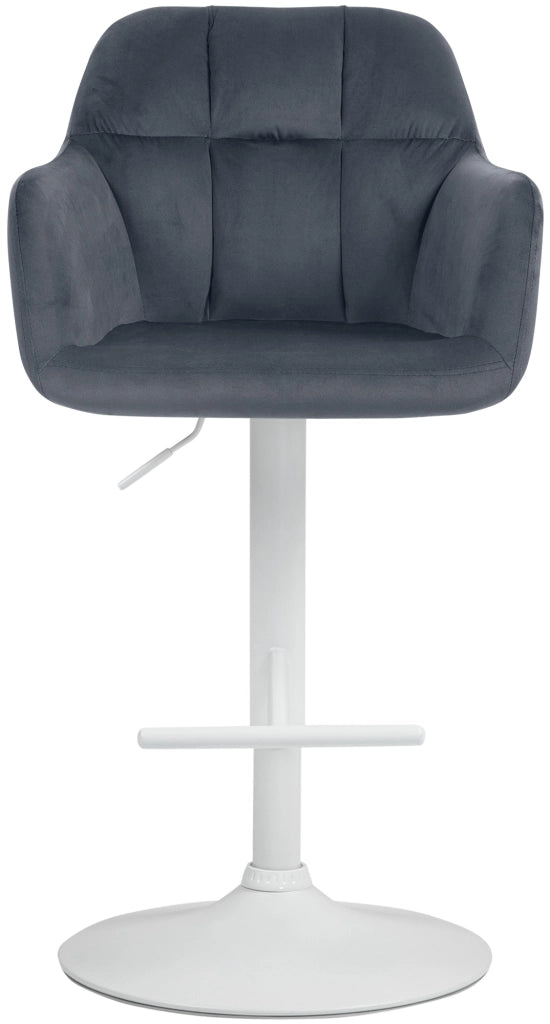 Barhocker Natoma Samt weiЯ