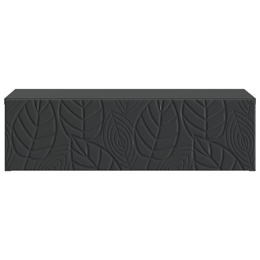 Tavolino da Parete Laterale Nero 87,5 x 34,5 x 17 cm