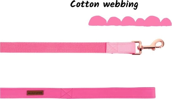 Cintura e cinghia per cani in pelle, rosa, cintura per cani duratura, cintura per cani per bambini o ragazzi, cinture per cani adattabili per cani piccoli, collo 25,4 - 40,6 cm