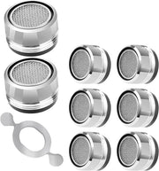 Pompa di acqua per lavandini per bagno e cucina - 6 filtri in acciaio inossidabile e ABS con guarnizioni e chiave argentata