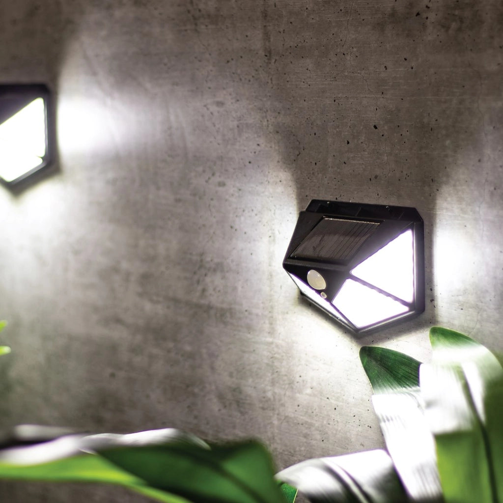 Applique solare LED 3W 4000K con sensore nera IP44 Eko-Light