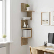 Scaffale da parete A parete Marrone 32 x 21 x 107 cm 8012134