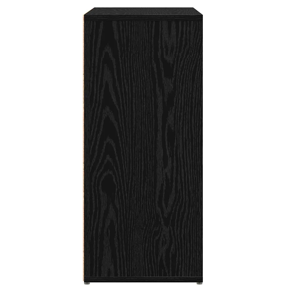 vidaXL Credenza 2 pcs Rovere nero 60 x 31 x 70 cm Legno multistrato