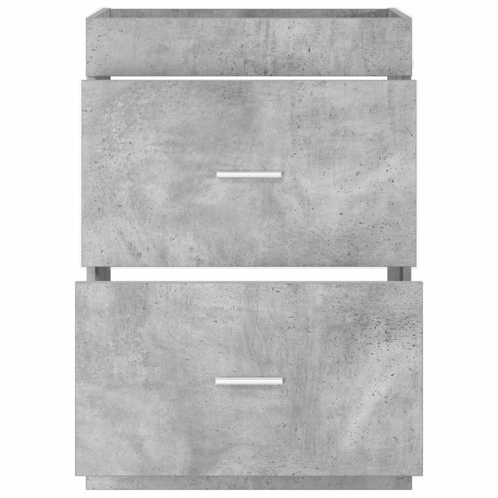 Mobiletto da Bagno Sotto Lavabo Grigio Cemento 890707