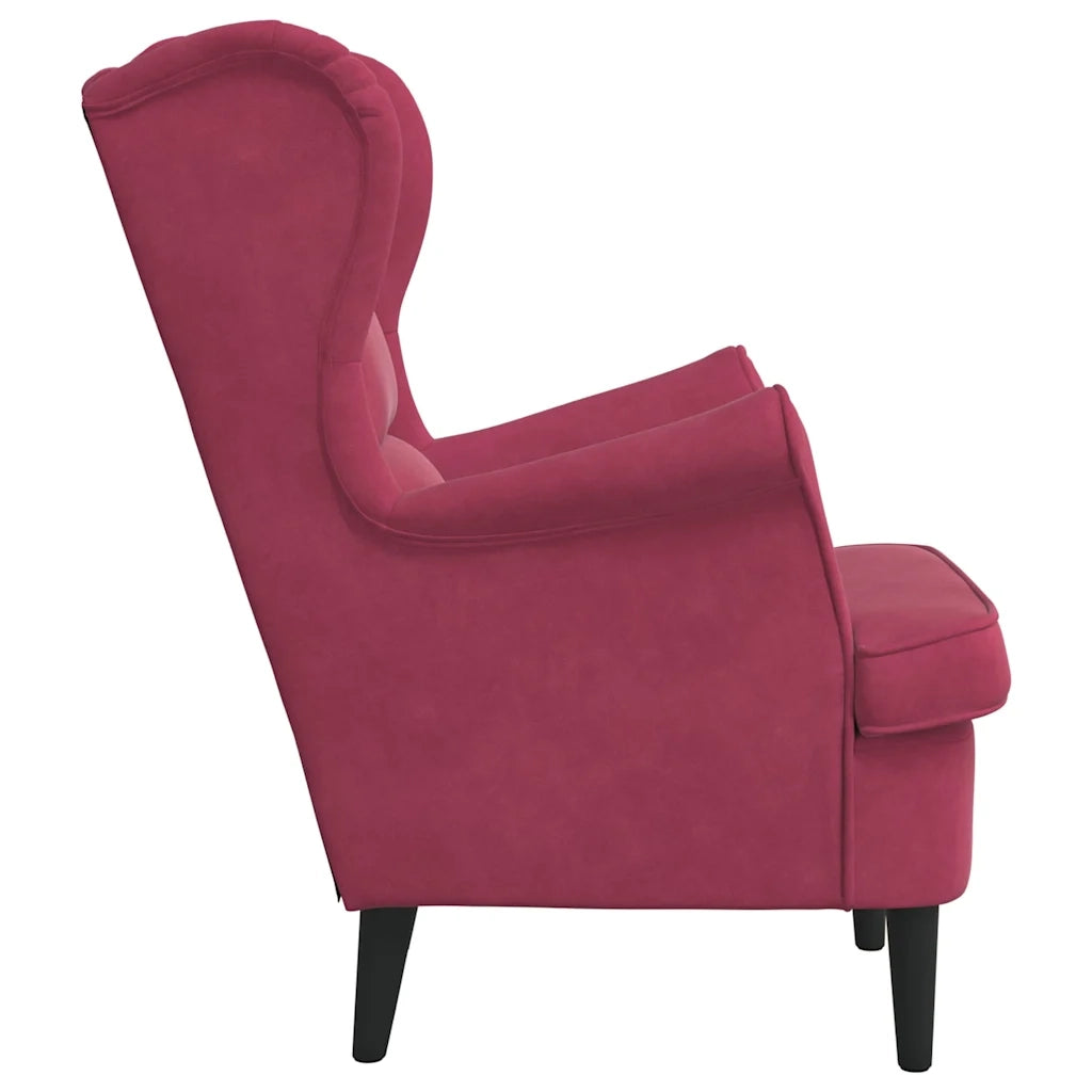 Divano Sedia-Poltrona Rosso Vino in Velluto 660110