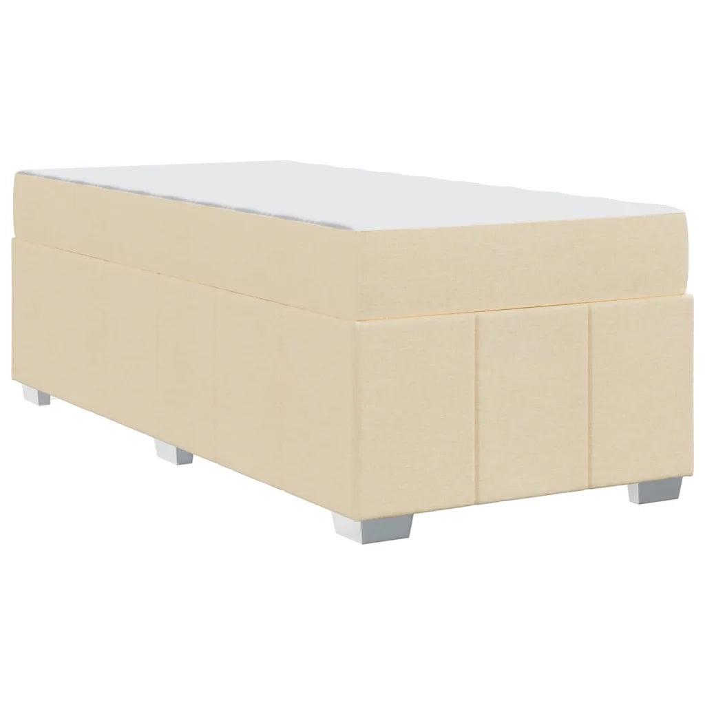 vidaXL Struttura del letto con materasso Crema 100 x 200 cm Tessuto