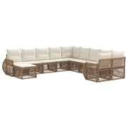Set Divano da Giardino 11 pcs Beige polyrattan 3435618