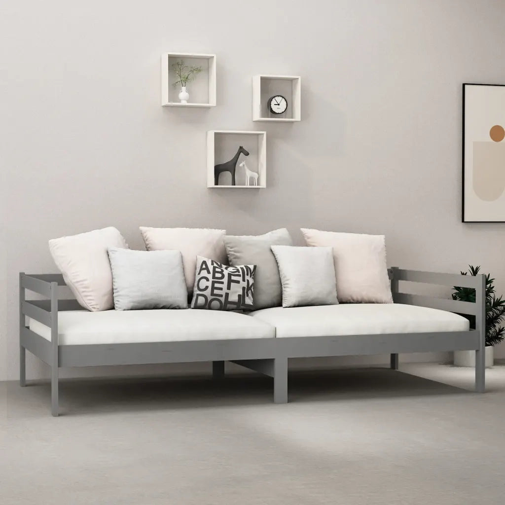 Dormeuse Grigia in Legno Massello di Pino 90x200 cm cod mxl 48979