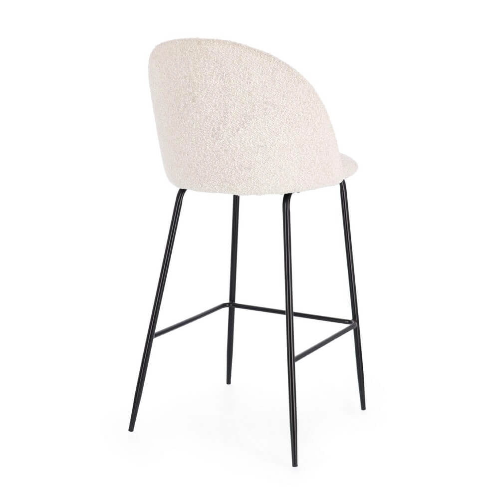 Set di 2 Sgabelli Bar in Velluto con Gambe Dorate - SIMON