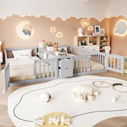 letto a castello in legno grigio 90 x 200 cm