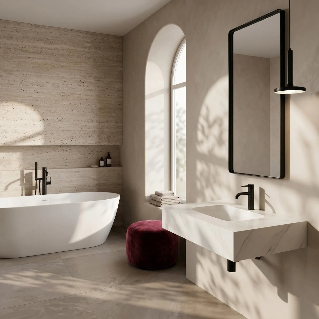 Lavabo Sospeso Rea Aresa Belt White 80