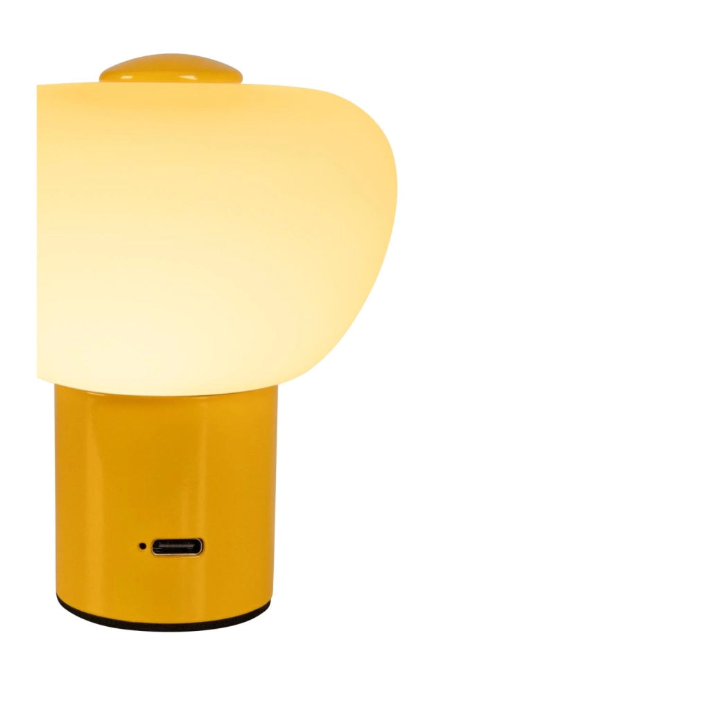 Lampada da tavolo LED wireless gialla vetro GUSTAV Lucide