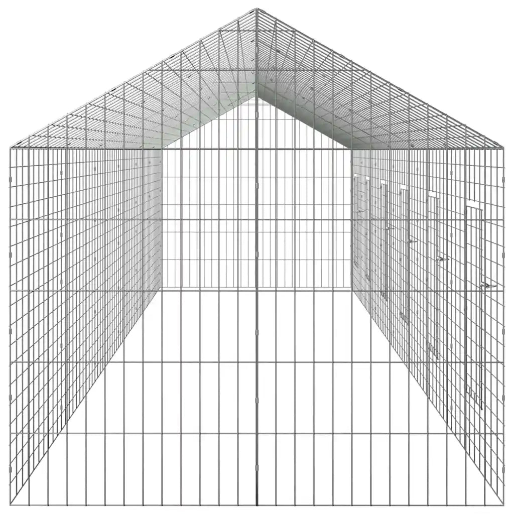Gabbia per Conigli Argento 600 x 78 x 78 cm Acciaio zincato