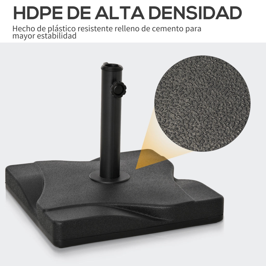 Base per Parasole 20 kg ¨C zephmum ¨C Nero 41.5x41.5x33 cm
