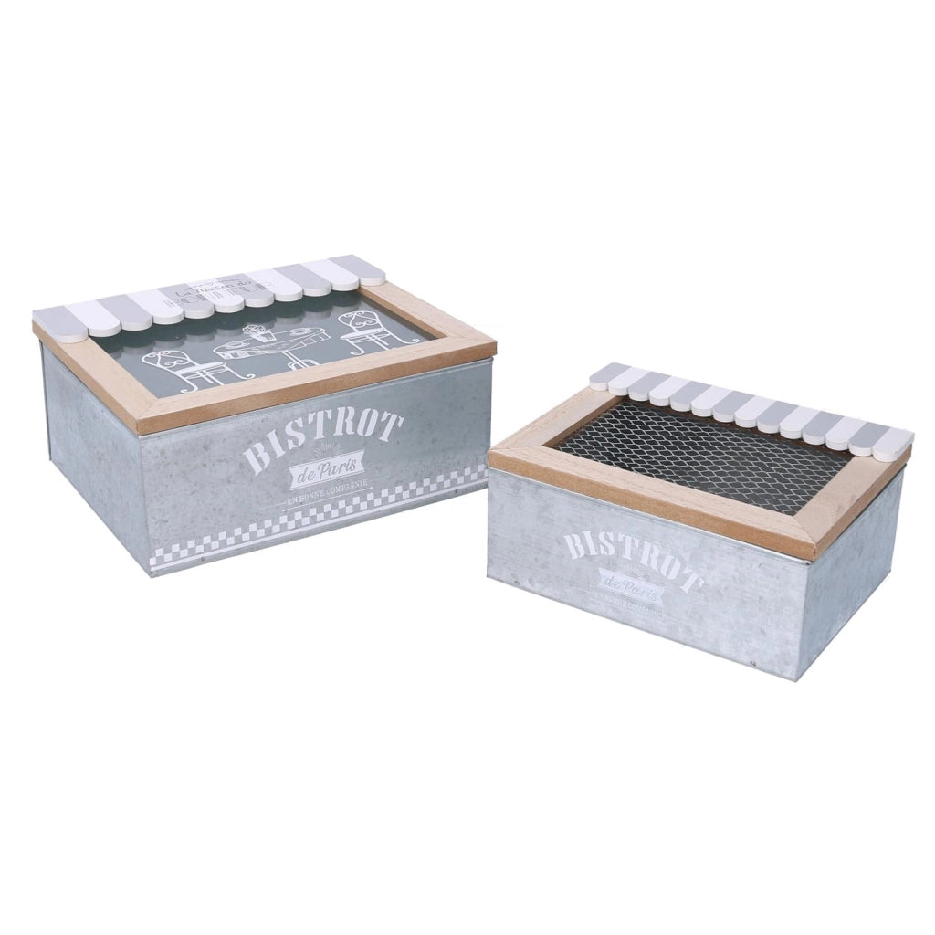 Scatola legno 1-2 bistrot naturale rettangolare cm23x18h10,5