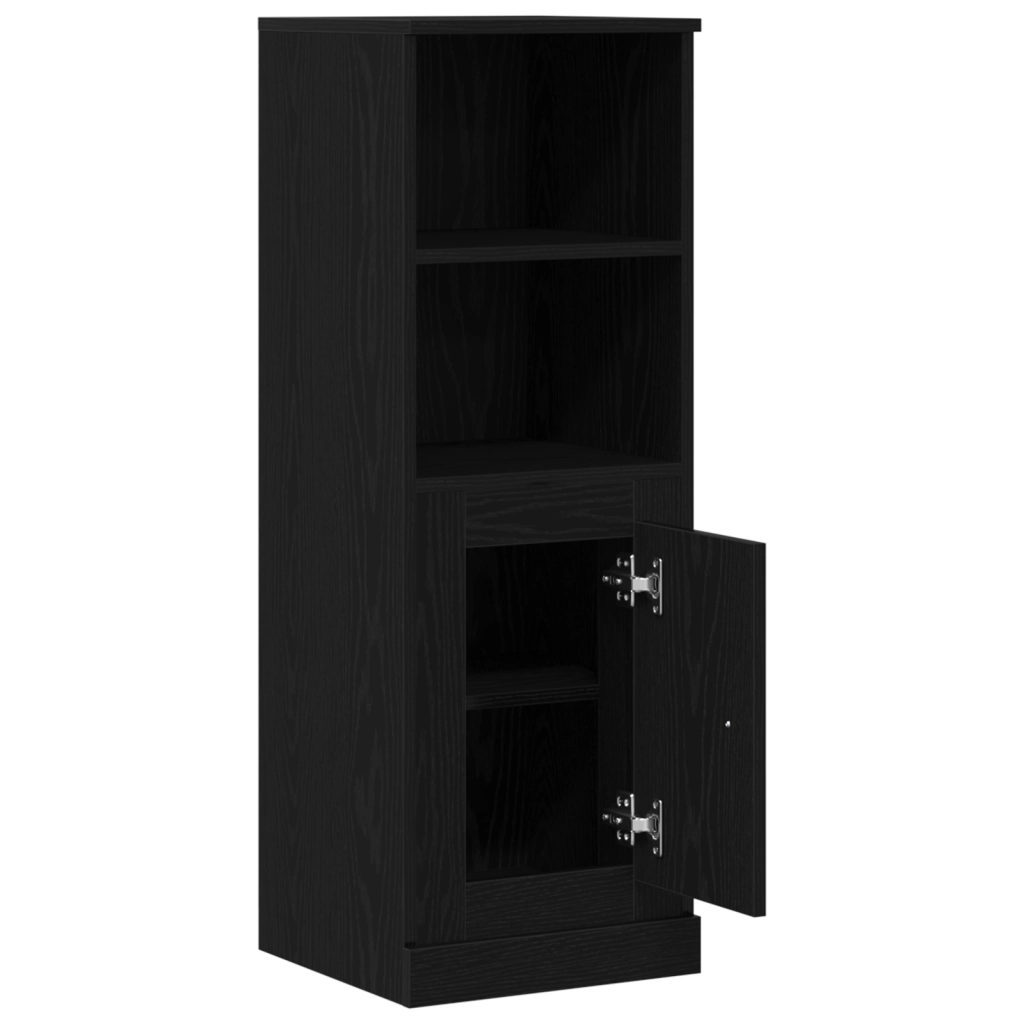Highboard Rovere Nero 36x35.5x103.5 cm Legno ingegnerizzato
