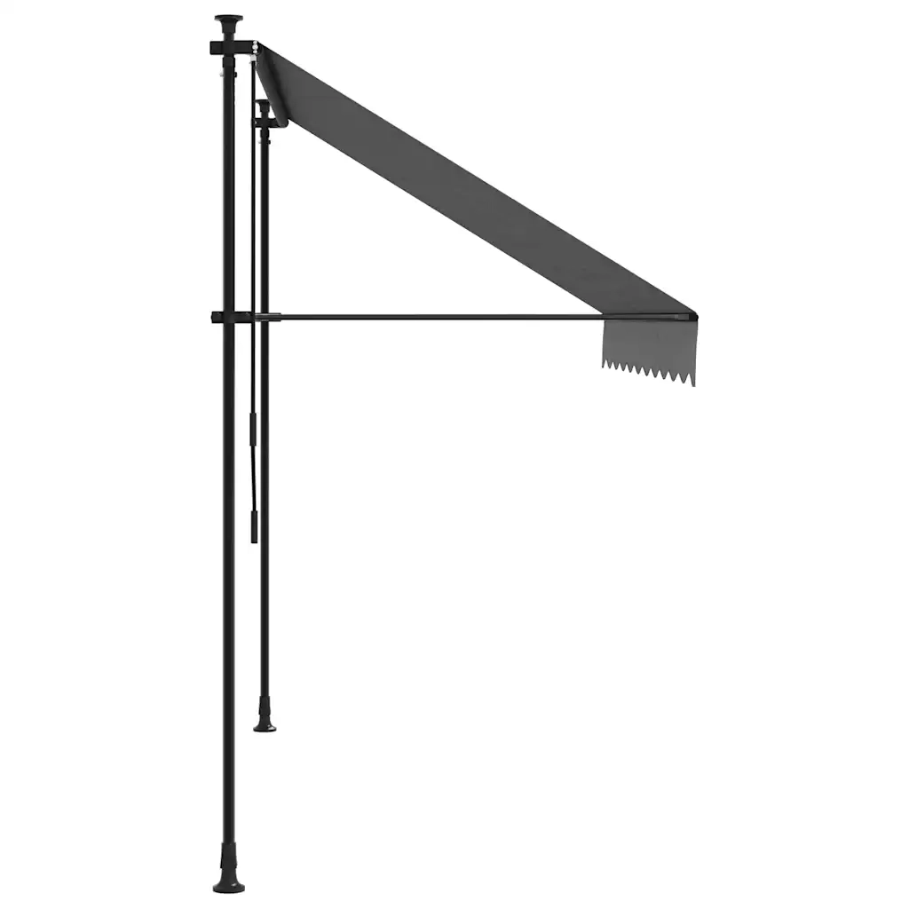 Tenda da Sole Retrattile Antracite 250x150 cm Tessuto e Acciaio 368739