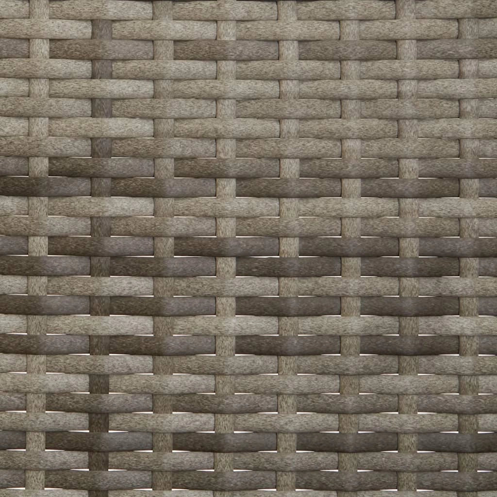 Panca da giardino/mobili da patio a 3 posti con cuscini 140 x 51 x 85 cm resina intrecciata grigia 02_0011789