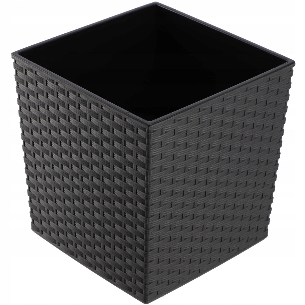 Vaso da fiori KADAX, vaso da fiori, 30 cm, coperchio in plastica grigia, con inserto