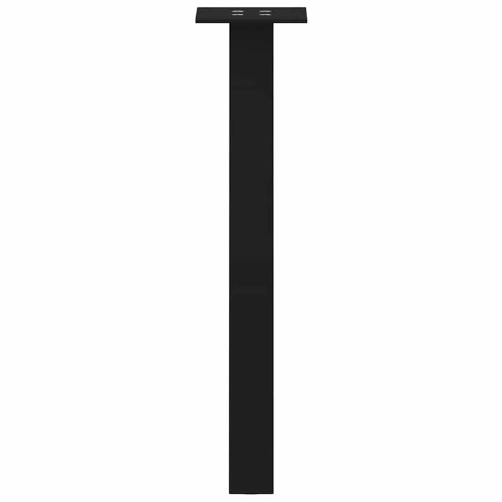 Set di 4 gambe per tavolino da caffè dal design moderno 30 cm con gommini antigraffio in acciaio nero 02_0056781