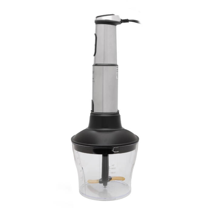 Frullatore a immersione 1500W con lame in titanio, velocità variabile e accessori tritatutto 650 ml e bicchiere 800 ml - Sogo