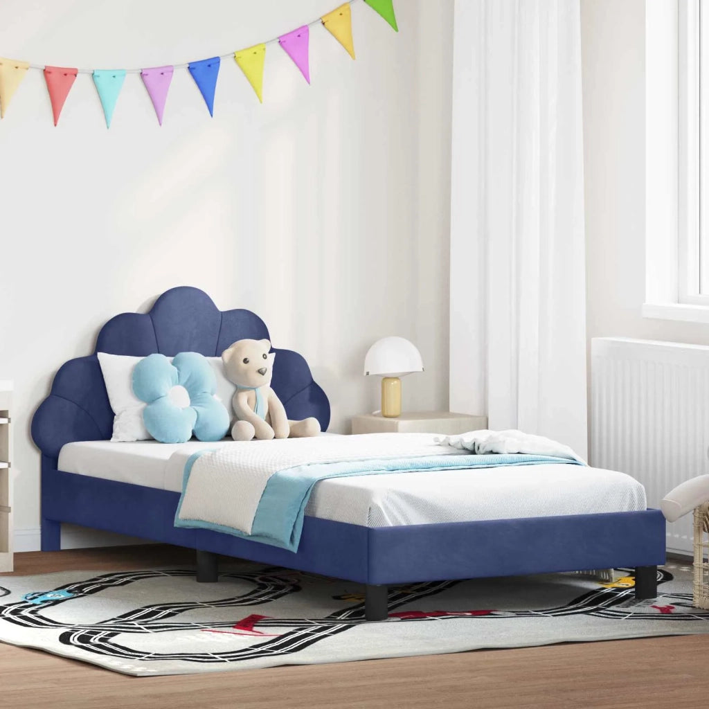 Struttura letto bambini con testata Blu Polizia 90 x 200 cm 42011168