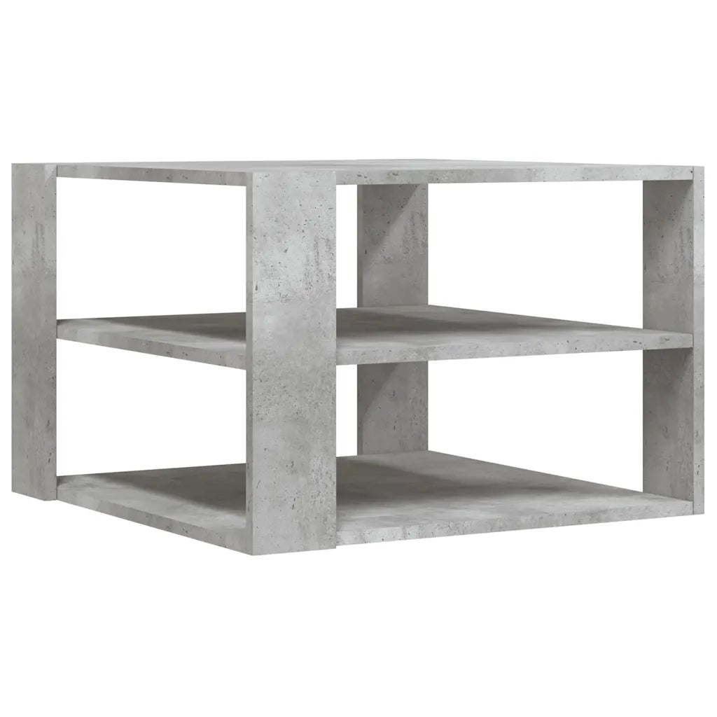 Tavolino da Salotto Grigio Cemento 58x58x40 cm Multistrato 834249