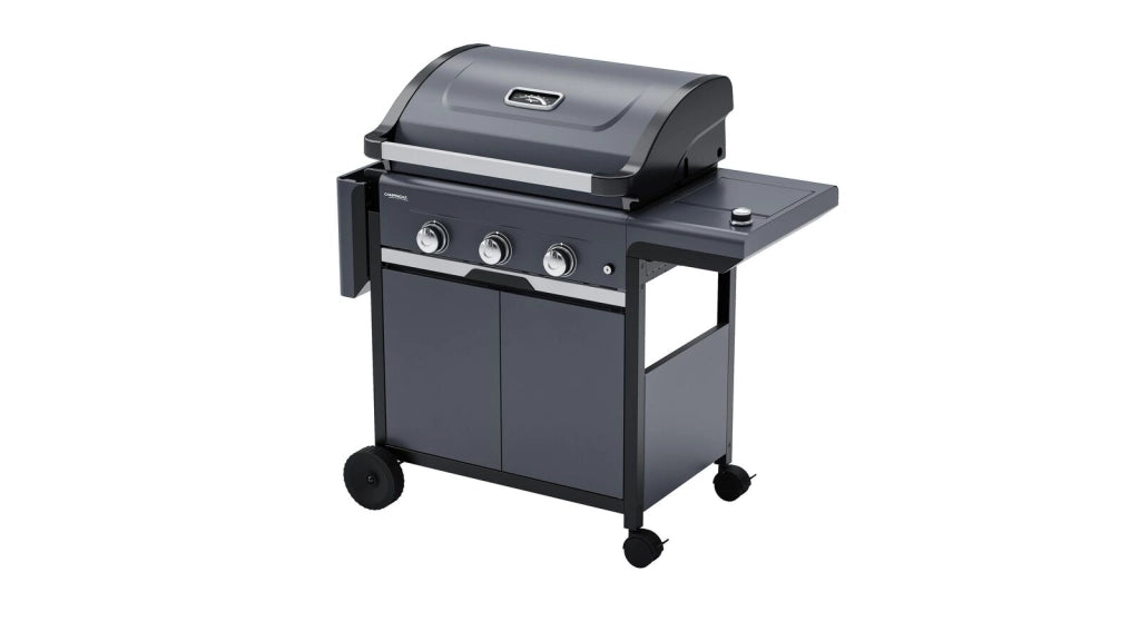 Campingaz 2181070 Select 3 LS Plus Barbecue a Gas 3 Fuochi 11300 W con Bruciatore Laterale Sistema InstaClean Griglia in Ghisa Colore Nero Grigio
