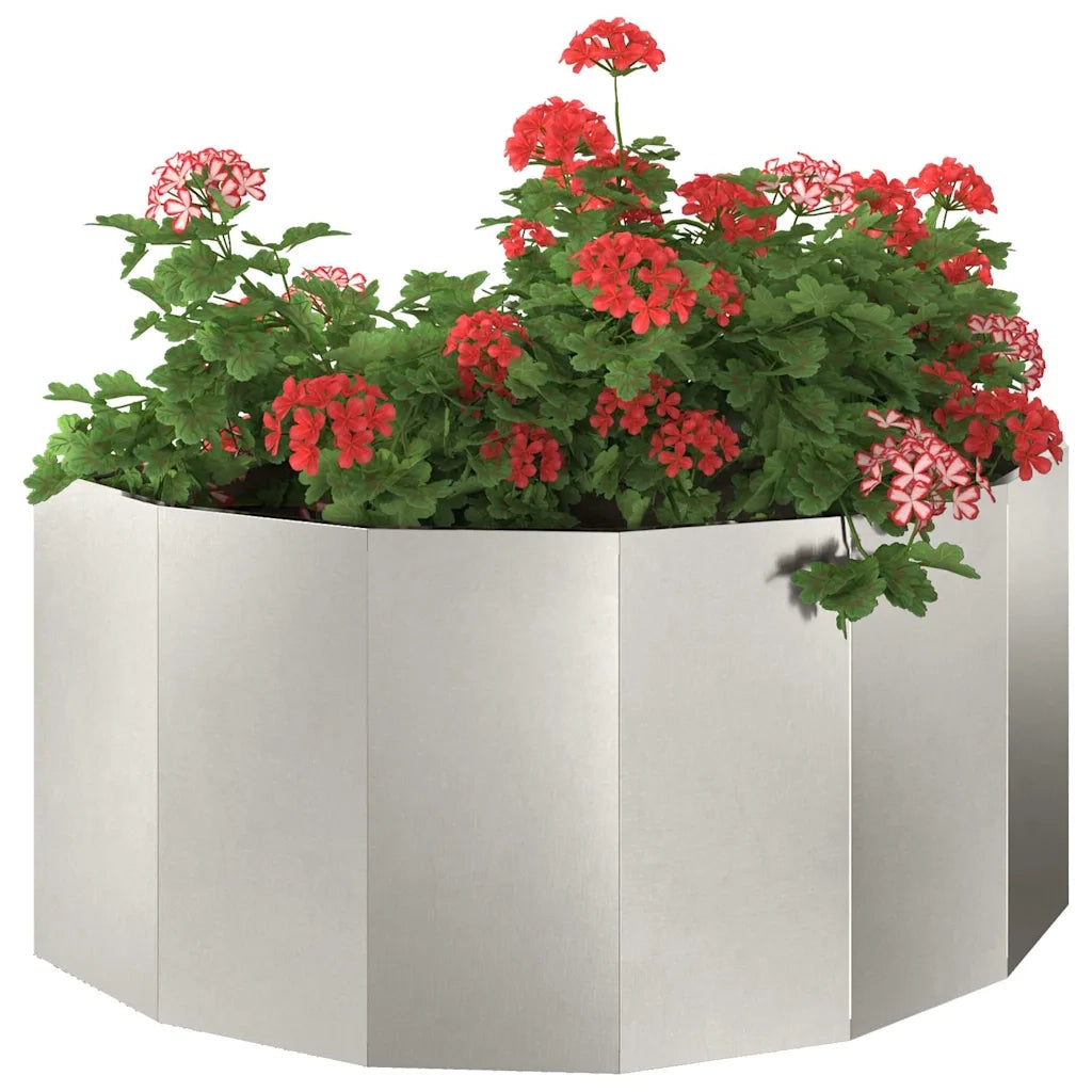 Fioriera | Cassetta per fiori | Vaso Argento 120 x 60 x 50 cm Acciaio inossidabile