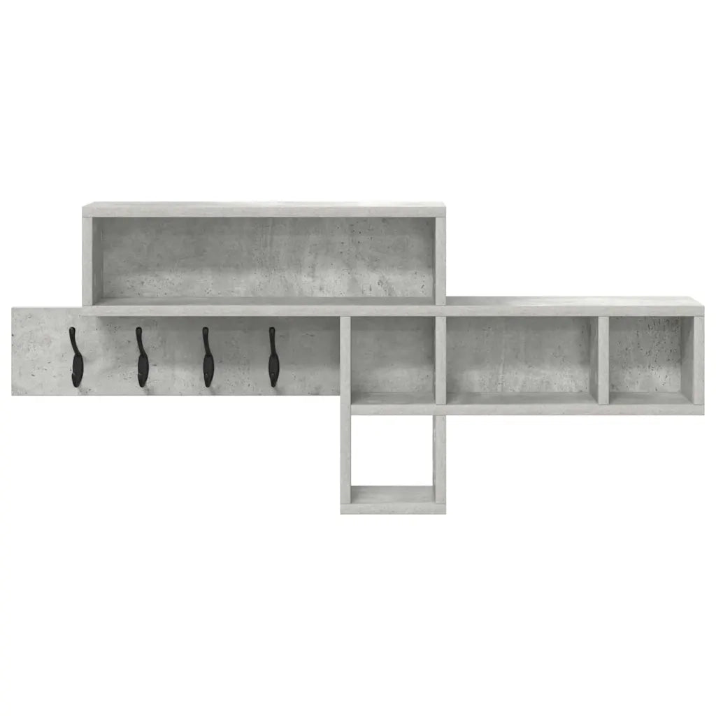 Appendiabiti a muro Grigio cemento 100 x 12 x 43,5 cm 874414