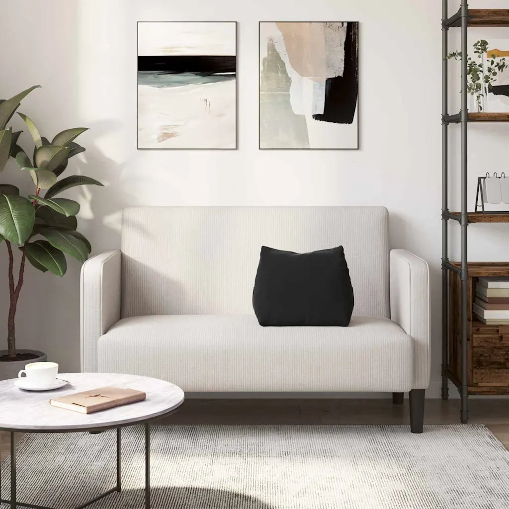 Cuscino per Schiena Nero 45 x 20 x 35 cm Tessuto in Cords 42015025