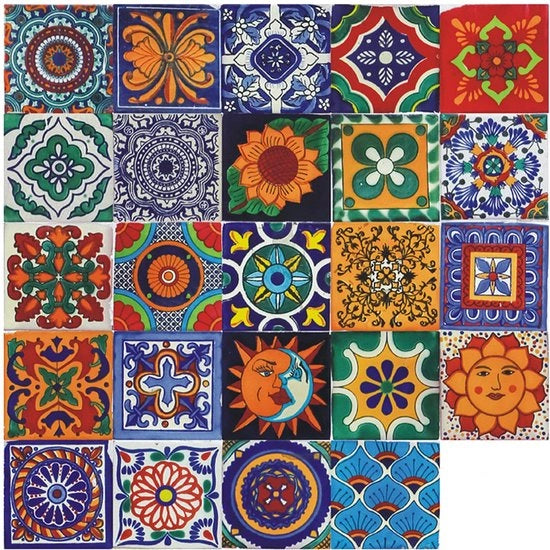 Tegelstickers 48 pezzi, 20×20cm, PVC-tegels autoadesivi idrorepellenti in stile Marocchino, decorativi per parete, adesivi per uso DIY, cucina, bagno, camera da letto, ufficio, mobili