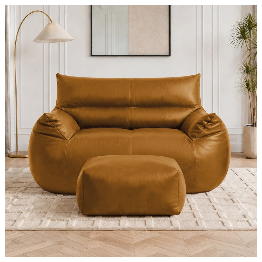 POLTRONA SACCO Oversize in Tech Cloth Marrone per soggiorno e camera