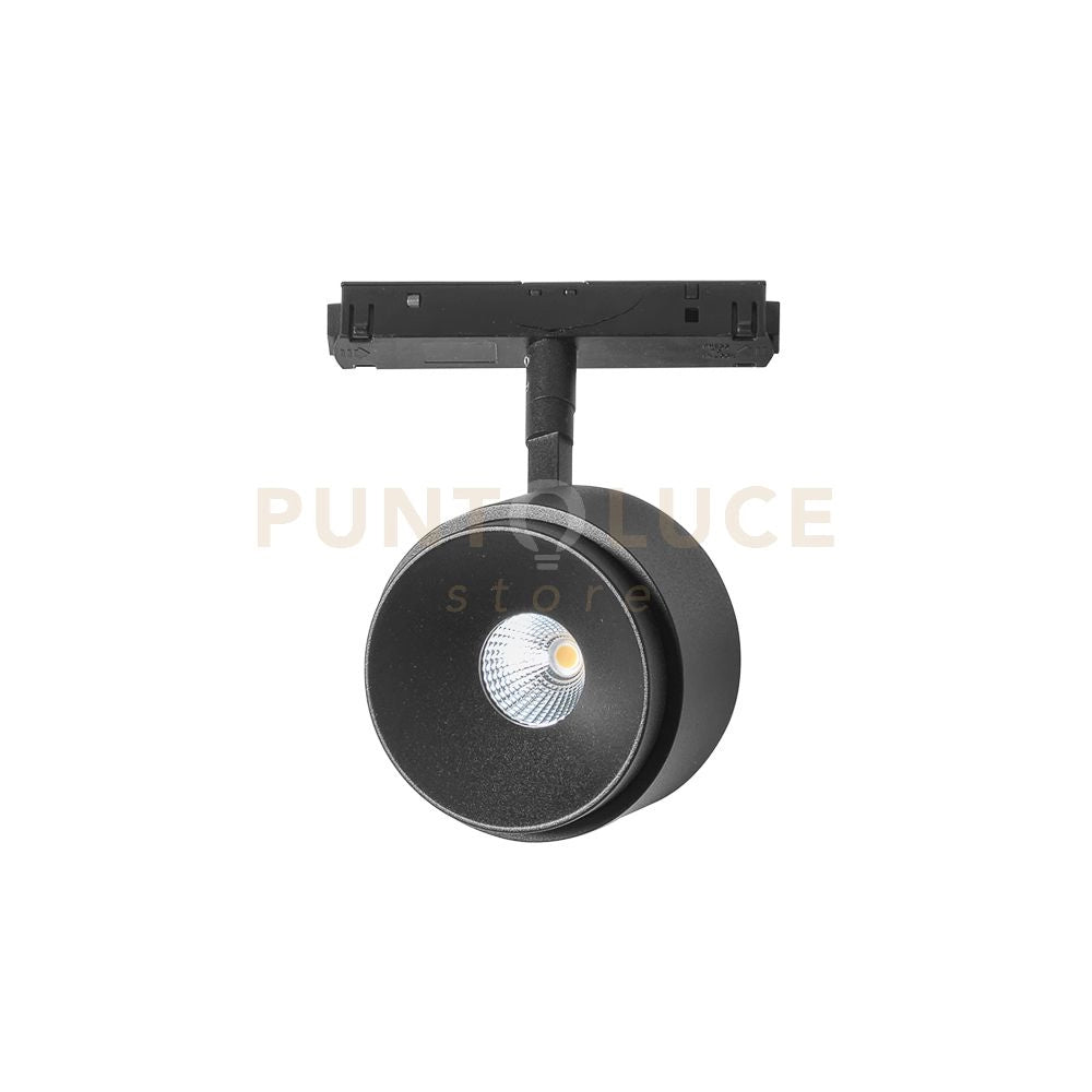 GENOVA SP - FARETTO PROIETTORE LED BINARIO 48V NERO ROTAZIONE E INCLINAZIONE 3000K 410LM 8,5W