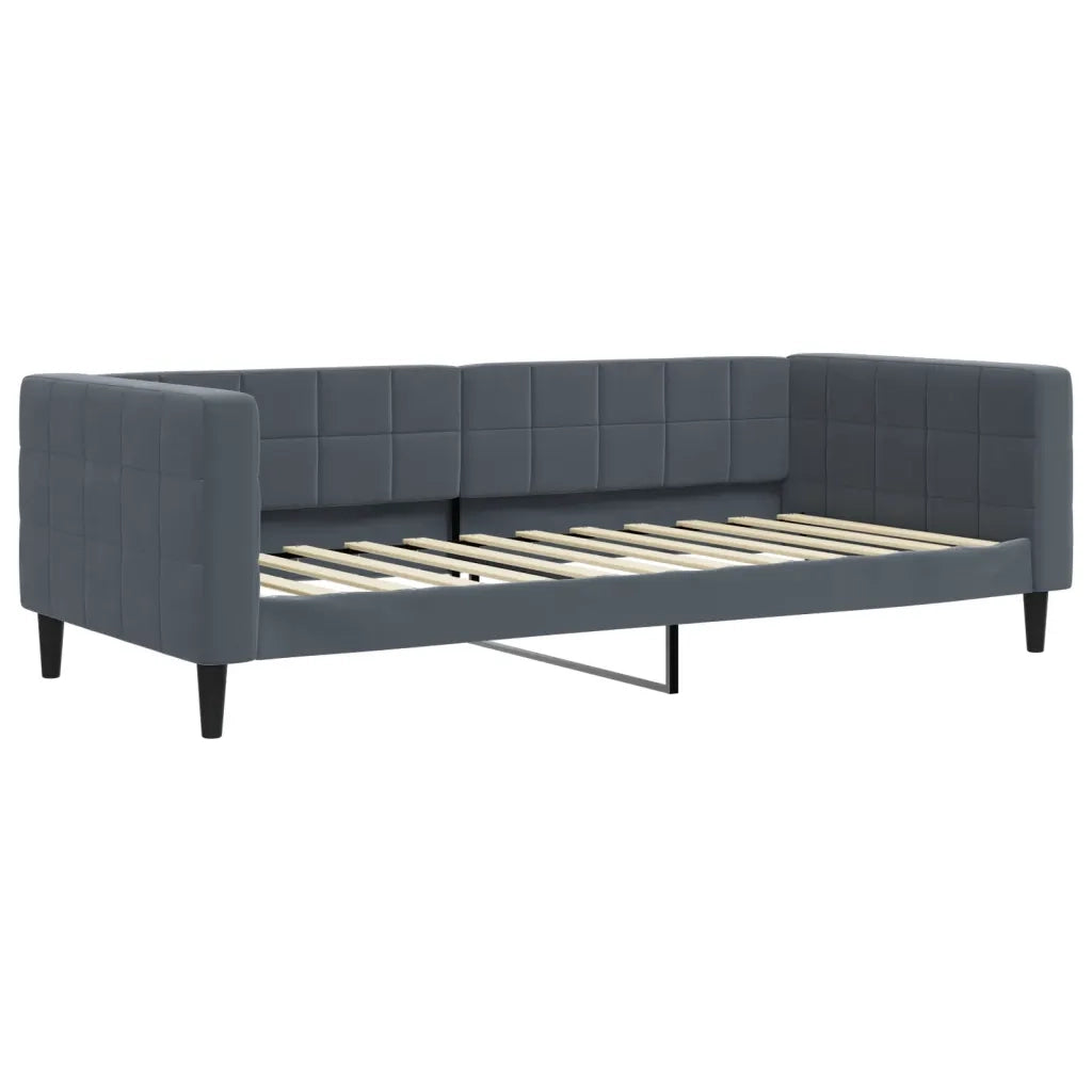 Divano Letto con Letto Estraibile-Sofa Letto-Daybed Grigio Scuro 100x200 Velluto 827764