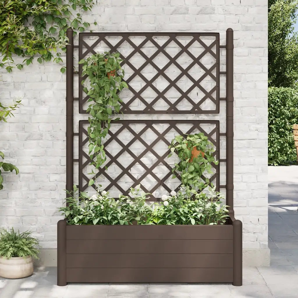 Fioriera | Cassetta per fiori | Vaso da Giardino con Graticcio 100x43x142 cm PP Moca