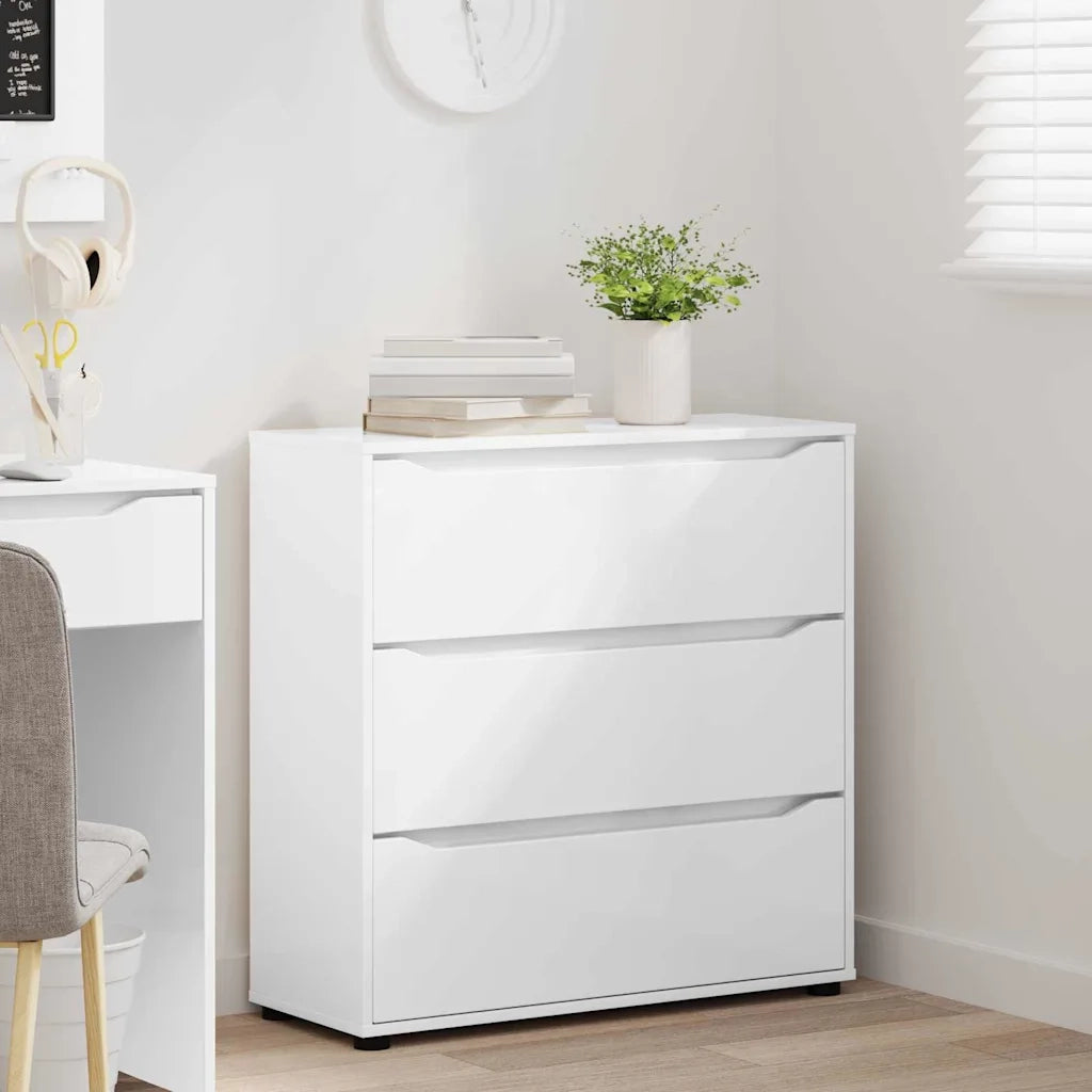 Armadio Bianco Lucido 80 x 31 x 81 cm Legno multistrato