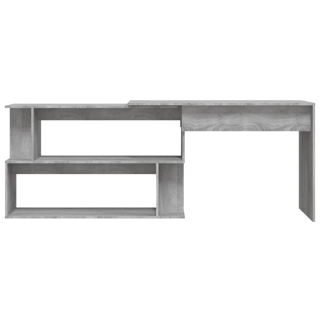 Scrivania | Tavolo da Ufficio Angolare Grigio Sonoma 200x50x76 cm Legno Multistrato