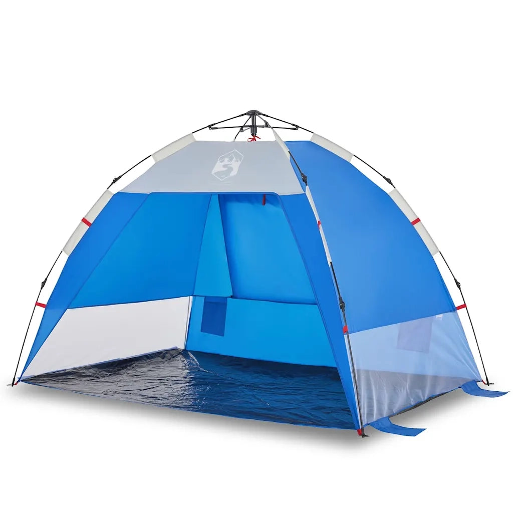 Tenda da Spiaggia 2 Persone-Tenda da campeggio Azzurro Rilascio Rapido Impermeabile 374253