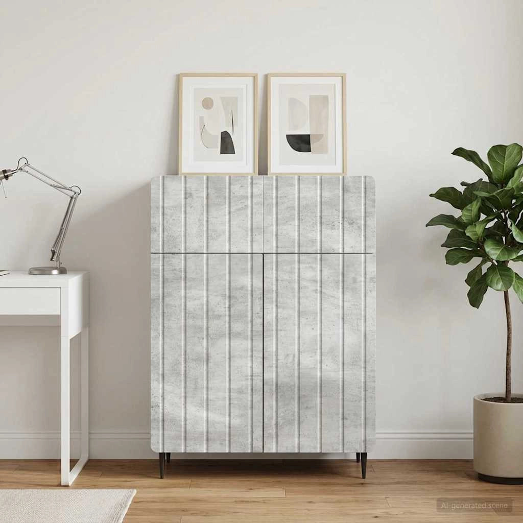 Credenza Grigio Cemento 66 x 34,5 x 92 cm Legno ingegnerizzato 894408