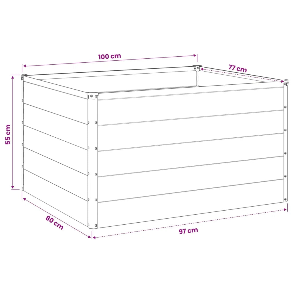 Letto rialzato da giardino Verde 100 x 80 x 55 cm 8006386